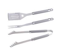 Set de Accesorios para Barbacoa Espátula Tenedor Pinzas Acero Inoxidable