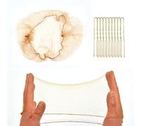 Set de Accesorios para Peinar Moños con 50 Redecillas Invisibles y 40 Horquillas en U, Ideal para Bailarinas de Ballet, Azafatas, Gimnasia, Oficina y Peinados Formales (Marrón Claro)