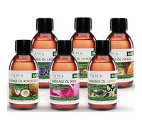 Set de aceite MyThaiMassage para Masaje Aroma 5 x 250ml - fragancias esenciales jazmín, rose, naranja, lavanda, limoncillo
