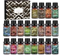 Set de aceites esenciales 20 x 10 ml, aceites esenciales puros para difusores, aceites aromáticos para difusores, jabones, velas aromáticas, spa - Pequeños regalos para mujeres, Navidad, cumpleaños