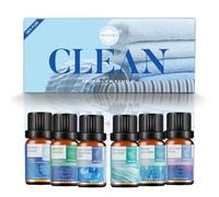 Set de Aceites Esenciales de Limpieza - Out With The Stale Air, Fresh Laundry, Citrus Cleain, It Smells So Fresh, Bright Linens, Welcome Home - Aromaterapia y Difusor