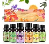 Set de Aceites Esenciales para Difusor, 100% Natural Puro Aromaterapia, 6 x 10 ml Essential Oils para Humidificadores, Lámparas de Fragancia, Jabón, SPA, Masaje