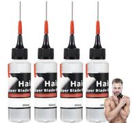 Set de Aceites para Recortadoras Y Afeitadoras,4pcs Aceite Engrase Cortadora de Pelos,Aceite para Cortapelos y Recortadoras,Aceite Lubricante Para Cortapelos,Lubricante para Cortapelos,60ml