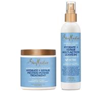 Set de acondicionador en spray y mascarilla capilar SheaMoisture - Miel de Manuka y yogur, tratamiento hidratante reparador para cabello seco y d