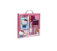 Set de Actividades Hello Kitty para Niñas - Incluye Crayones, Plumones de Colores, Stickers y Block de Dibujo - Kit Creativo Sanrio - Regalo Ideal para Colorear