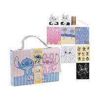 Set De Actividades Stitch y Angel | Set De Actividades Stitch y Angel Con Maletín, Láminas, Pegatinas, Rotuladores y Accesorios Para Crear y Colorear.