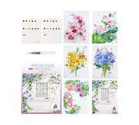 Set de Acuarelas para Adultos - 12 Colores, Estuche Portátil con Pincel - Materiales de acuarela para manualidades | para Viajes, Coche, Escritorio, Estudio, Exteriores, Universidad, Escuela,