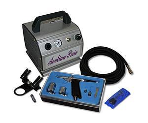 Set de aerografía para principiantes con compresor AS176, tanque de 0,3 L y 1 aerógrafo accesorios