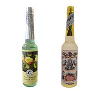 Set de Agua Florida y Agua de Colonia Llama Plata (Plea Peperomioides) - Atracción de Dinero y Prosperidad - 2 Botellas de 270 y 221 ml