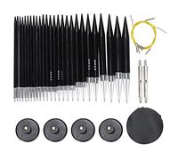 Set de Agujas de Tejer Intercambiables en Metal, Agujas Circulares con Cable para Ganchillo y Accesorios de Tejido