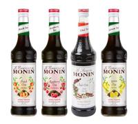 Set de almíbar de té - Té de frambuesa, Té de melocotón, Té chai, Té de limón - 4x70cL