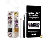 Set De Aplicaciones De Uñas 3D | Piedras De Uñas De Colores Pedrería | Accesorios Duraderos Para Decoración De Con Pinzas Bolígrafo | Diseño DIY Para Salón Y Hogar.