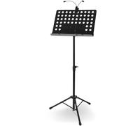 Set de Atril de Orquesta McGrey con Luz LED (atril ajustable en altura con luz LED para partituras) Negro