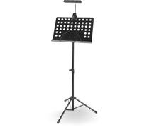 Set de Atril Orquestal McGrey con Lámpara LED Premium (atril ajustable en altura con lámpara LED para partituras) Negro