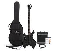 Set de Bajo Zurdo Harlem X de Gear4music + Amplificador de 15 W, Negro