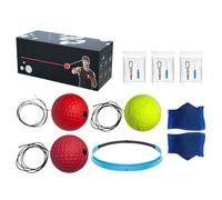 Set De Banda Cabeza Con Pelota Reflejos Boxeo,Entrenador De Reacción Y Velocidad De Golpeo - Banda Cabeza Con Pelota Entrenamiento Boxeo | Para Sala Dormitorio Gimnasio Hombres Mujeres Principiantes A