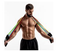 InnovaGoods – Set de bandas de resistencia multifunción, accesorios Pilates, guía, nailon multicolor