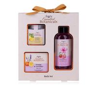 Set de baño Accentra ESSENTIAL BOTANICALS en caja de regalo, set de cuidado con gel de ducha de 100 ml, crema de manos de 55 ml y sales de baño de 50 g, set de regalo de bienestar para mujeres