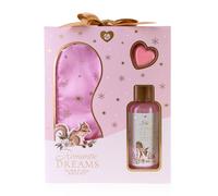 Set de baño Accentra ROMANTIC DREAMS en cofre, incluye gel, bomba de baño, mascarilla, regalo Navidad mujeres, aroma Rosa de Té y Terciopelo, rosa/oro