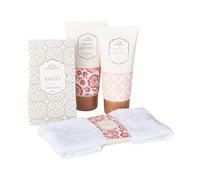 Set de Baño de 4Pzs - Toalla, Gel de Baño 100ml, Loción corporal 100ml y Sales de baño 100g