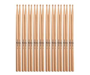 Set de baquetas de arce 7A con punta de madera, 10 pares