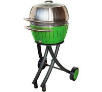 Set de barbacoa de jardín LotusGrill XL verde lima - Carro con cubierta de parrilla XL de acero inoxidable (verde lima)