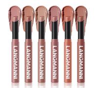 Set de barra de labios mate aterciopelada, barra de labios ultramate, pigmento de color intenso, larga duración, resistente a la transferencia, no reseca, color de labios infundido (A Conjunto, 6PCS)