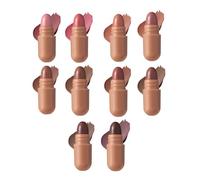 Set de Barras de Labios 10 Colores Brillo en Barra Forma de Cápsula | Lote de Pintalabios para Cita, Vacaciones, Cumpleaños, , Boda, Viaje, Escuela, Universidad, Promoción