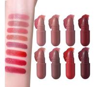 Set de Barras de Labios Pequeño,8 Colores en Barra de Labios Mate Acabado | Larga Duración sin Transferencia,Adecuado para, Bodas, Uso Diario,