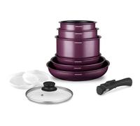 Set de batería de cocina Arthur Martin AM2991 10 piezas aluminio antiadherente púrpura