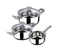 San Ignacio Alexia Set 5pc Bateria Cocina En Acero Inoxidable Aptas Para Inducción, Gris