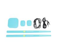 Set de batería eléctrica de aire, kit de batería virtual portátil con tecnología de detección de movimiento 3D, set de batería electrónica con sensación somatosensorial y baquetas, (Azul)