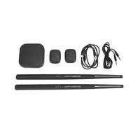 Set de batería eléctrica, kit de batería virtual portátil con detección de movimiento 3D y baquetas para adultos, niños y principiantes, set de batería electrónico y (Negra)