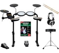 Set de Batería Electrónica XDrum DD-250 con 4 pads, 3 platillos, pedal kick y snare, rack, baquetas, taburete, auriculares y escuela incluida.