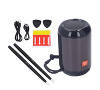 Set de batería virtual portátil, kit de batería electrónica inalámbrica con luz RGB para principiantes, niños y adultos; kit de práctica de batería recargable para el hogar, la esc