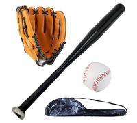 Set de Bates de sóftbol y béisbol con Guante y Pelotas, Bate de Aluminio de 63 cm/25 Pulgadas para Partidos Informales y prácticas de bateo
