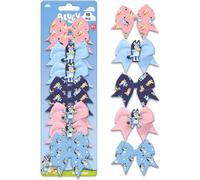 Set de belleza accesorios Bluey | Moños infantiles con diseño colorido de Bluey y Bingo | Kit para niñas con 10 piezas para el cabello