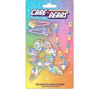 Set de belleza accesorios Care Bears | Kit con pinzas, scrunchie y collar infantil | Accesorios para el cabello con diseños coloridos y divertidos