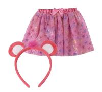 Set de belleza accesorios fantasía Care Bears | Falda infantil con moño y diadema de ositos cariñositos | Disfraz y juego de rol para niñas