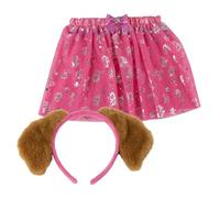 Set de belleza accesorios fantasía Paw Patrol | Falda rosa con moño decorativo y diadema de Skye | Disfraz infantil con diseño oficial Nickelodeon