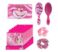 Set de Belleza de Alicia en el país de Las Maravillas - Color Rosa - Conjunto Completo - Incluye Cepillo de Pelo, 2 Coleteros y Estuche - Producto Original