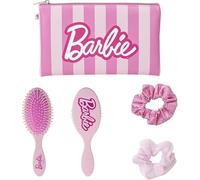 Set de Belleza de Barbie - Color Rosa - Conjunto Completo - Incluye Cepillo de Pelo, 2 Coleteros y Estuche - Producto Original