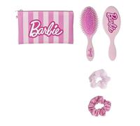 Set de Belleza de Barbie - Color Rosa - Conjunto Completo - Incluye Cepillo de Pelo, 2 Coleteros y Estuche - Producto Original