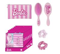 Set de Belleza de Barbie - Color Rosa - Conjunto Completo - Incluye Cepillo de Pelo, 2 Coleteros y Estuche - Producto Original