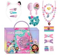 Set de Belleza de Gabby´s Dollhouse - Incluye 1 Coletero de tela, 10 Coleteros, 2 Pinzas, 3 Horquillas, 2 Cepillos, 1 Diadema, 1 Collar, 1 Pulsera y 1 Anillo - Producto Original Diseñado en España