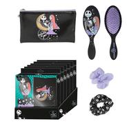 Set de Belleza de Pesadilla Antes de Navidad - Color Negro - Conjunto Completo - Incluye Cepillo de Pelo, 2 Coleteros y Estuche - Producto Original