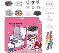 Set de belleza DIY Bag Clip Hello Kitty | Kit creativo con más de 250 cuentas, charms y accesorios | Crea colgantes de personajes Sanrio