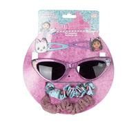 Set de Belleza Infantil de Gabby´s Dollhouse - Color Lila y Turquesa - Conjunto Completo - Incluye Gafas de Sol, 2 Coleteros y 2 Pinzas para el Pelo - Producto Original Diseñado en España