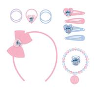 Set de Belleza Infantil de Stitch - Multicolor - Ideal para sorprender a tus peques - Incluye 5 Coleteros, 4 Pinzas para el Pelo, 1 pulsera y un anillo - Producto Original Diseñado en España