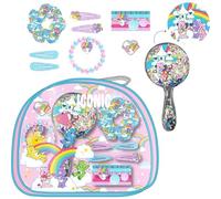 Set de belleza neceser accesorios Care Bears - estuche infantil con espejo, coleteros, clips y pulsera